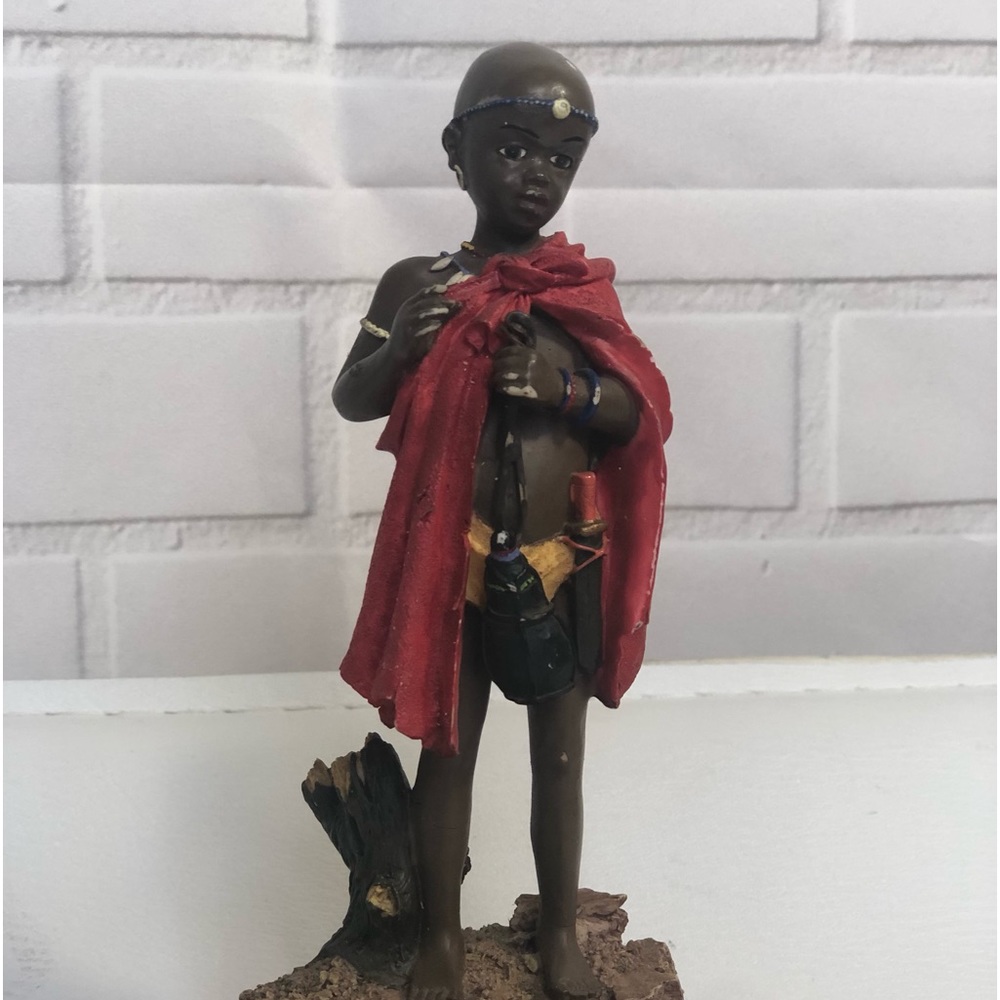 African Legacy Collection 1998 Avery Creations 7 Inches Black Boy With Red Cap
